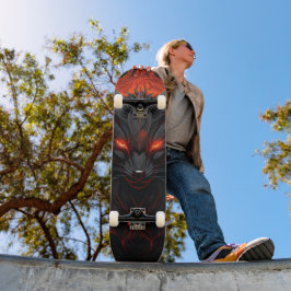 Tabla de Skate Zorro Monstruo Ojos Rojos Mini Skateboard Bräda 18,5 Cm