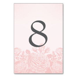 Table Card Vintage Rose Pastels: Rose Quartz Bordsnummer
