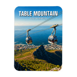 Table Mountain Ariel Cableway Sydafrika Magnet