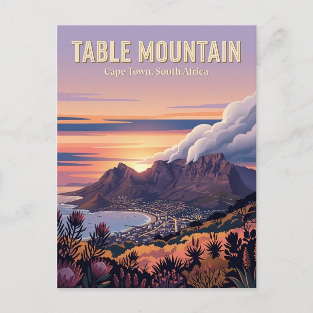 Table Mountain, Kapstaden, Västra Kapprovinsen Vykort (Framsida)