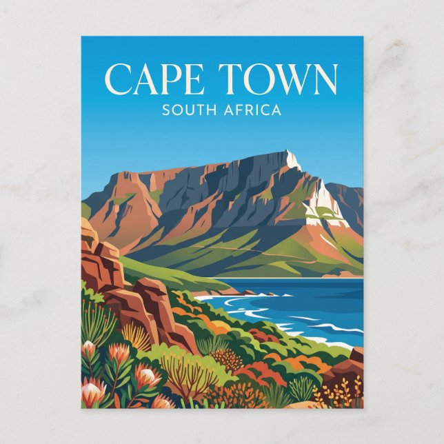 Table Mountain nationalpark Sydafrika Vykort (Framsida)
