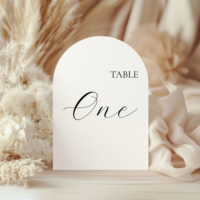 Table Number One Card Inbjudningar (Skapare uppladdad)