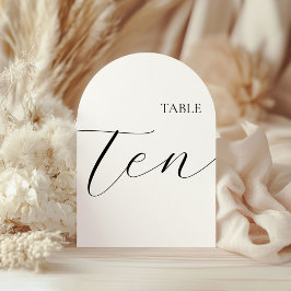 Table Number Ten Card Inbjudningar