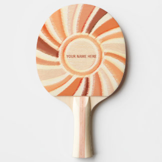 Table Tennis, Custom Name, Wood Pastel Pattern, Pingisracket