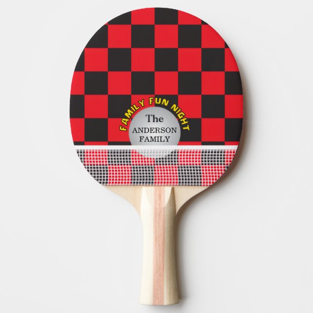 Table Tennis, Family Games, Checkerboard Pingisracket (Framsidan)