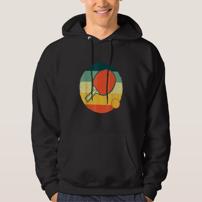 Table Tennis For Men Women Ping Pong Players Hoodie (Framsida)