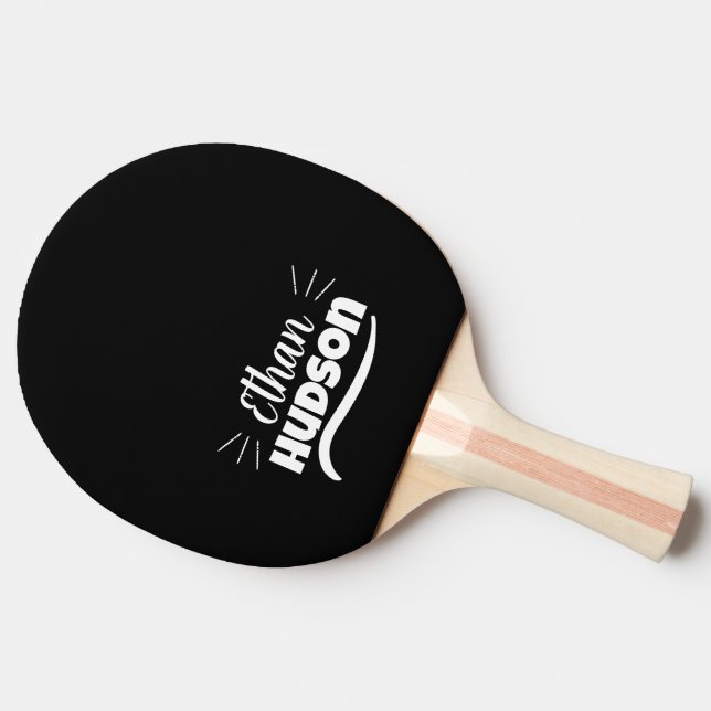 Table Tennis Player Name Logo Black and White Pingisracket (Sidan)
