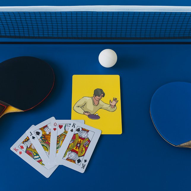 Table Tennis Player Playing Cards Casinokort (Skapare uppladdad)