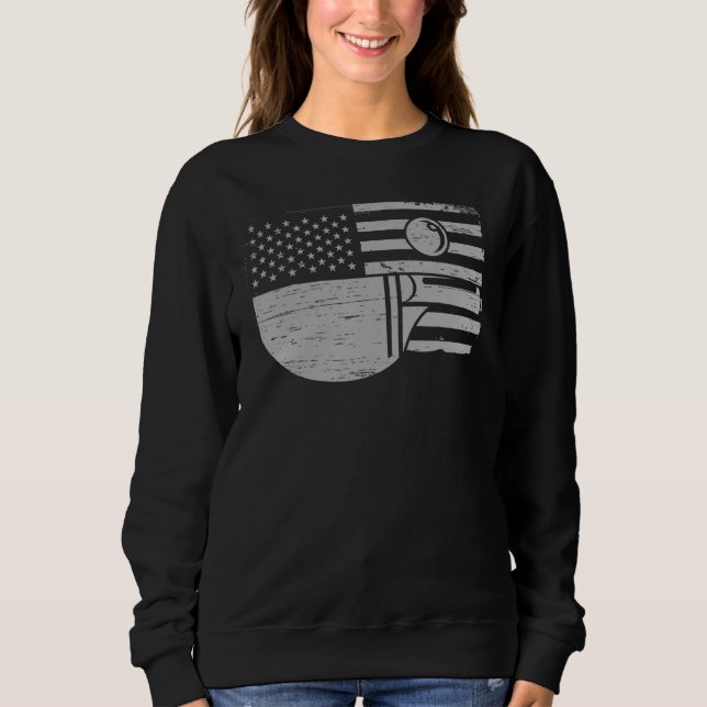 Table tennis player  USA flag  table tennis T Shirt (Framsida)