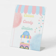Table Top Food Sign Cotton Candy Station For Party