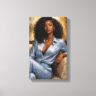 Tableau Déco ( Blue Beauty ) Art Déco Canvastryck