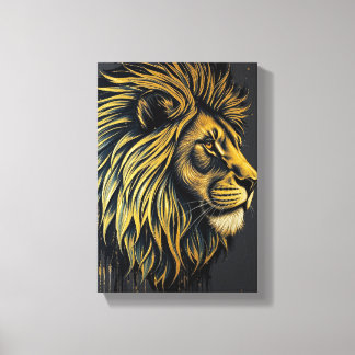 Tableau Déco (Portrait d'un profil de Lion )  Canvastryck