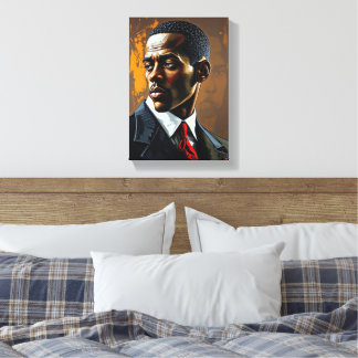 Tableau Déco ( Presence ) Portrait Homme Chic Canvastryck