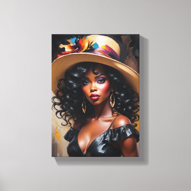 Tableau Déco (The Grace) Portrait D'Une Diva  Canvastryck (Framsida)