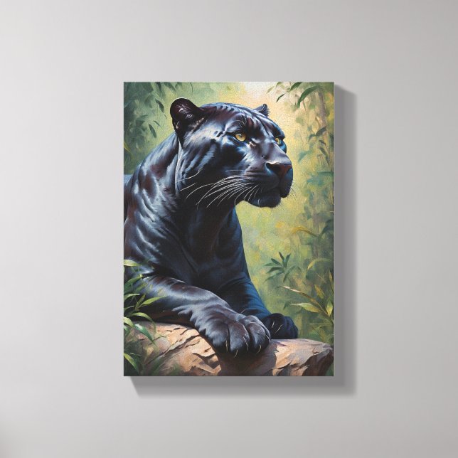 Tableau Décoratif  Profil d'une Panthère Imposante Canvastryck (Framsida)