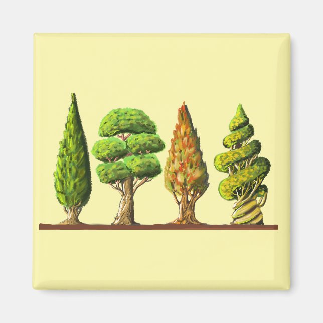 tableau des trois arbres sculptés dessin digital magnet (Framsidan)