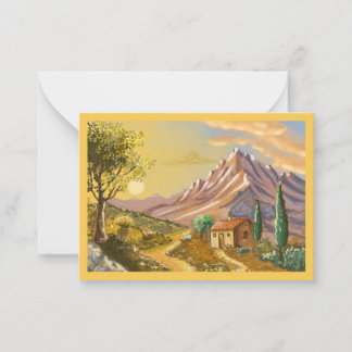 Tableau peinture d'art sur carte de voeux. anteckningskort