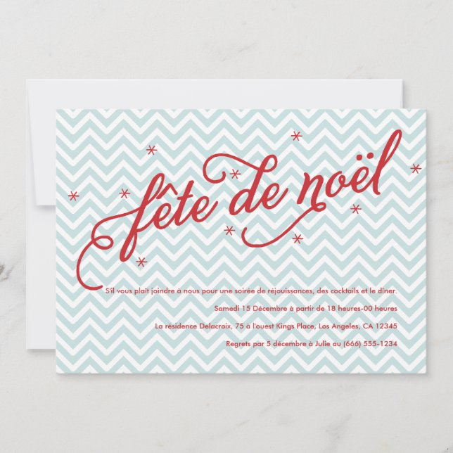 Tableau Soirée Fête de Noël-inbjudan Inbjudningar (Framsida)