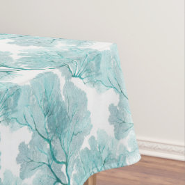 Tablecloth Coastal Aqua Blue Coral Sea Fläkt