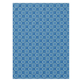 Tabledukt med blått och grönt medallierade