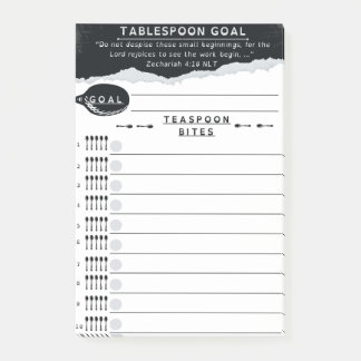 Tablespoon Goals List Post-it Block