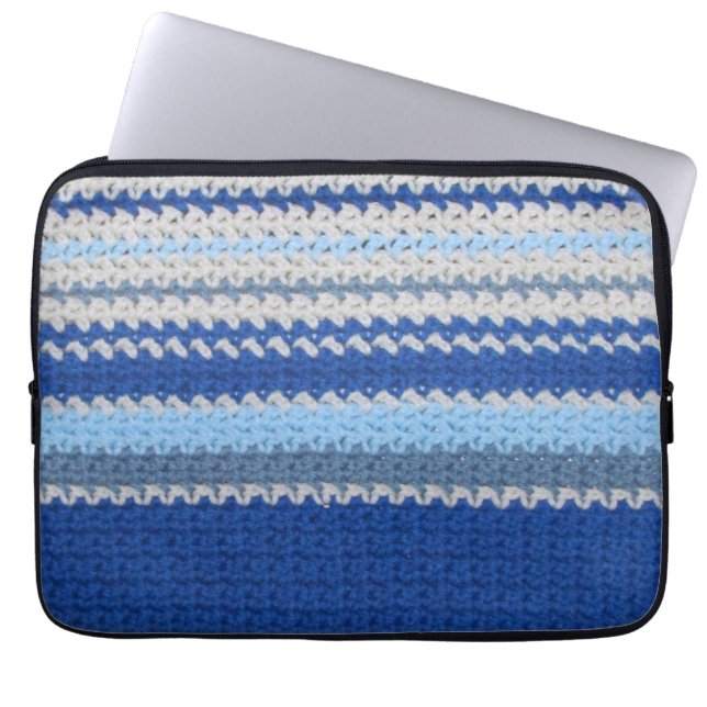 Tablet fodral - Blue Rand i Crochet (Framsidan)