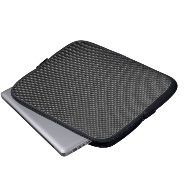 Tablet & laptop sleeve - kolfiber - svart (Framre botten)