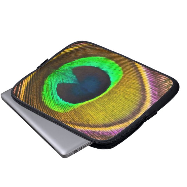 Tablet & laptop sleeve - påfågelfjäder (Framre botten)