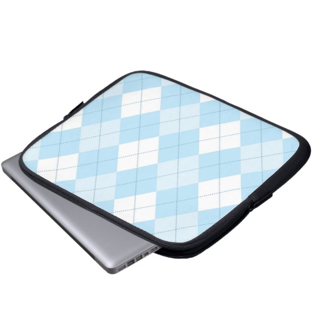 Tablet & laptop sleeve - SQ Argyle - moln (Framre botten)