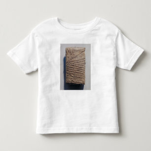 Tablet med fjortonlinjer av en matematisk text t-shirt