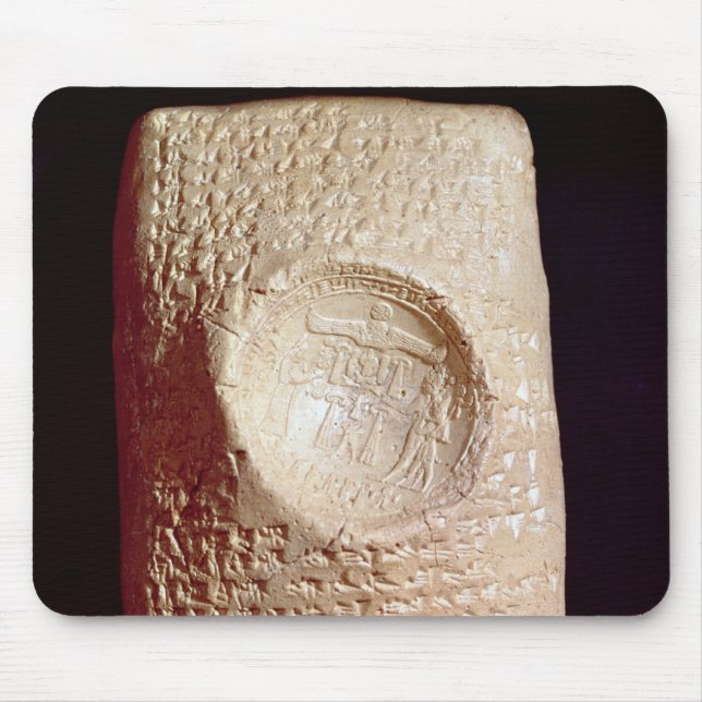 Tablet med kilskrift- inskrift musmatta (Framsidan)