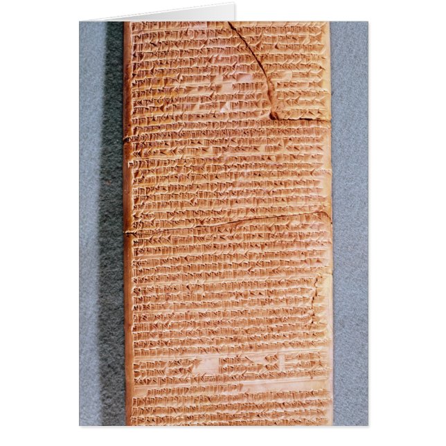 Tablet med rituella uppoffringar hälsningskort (Framsidan)