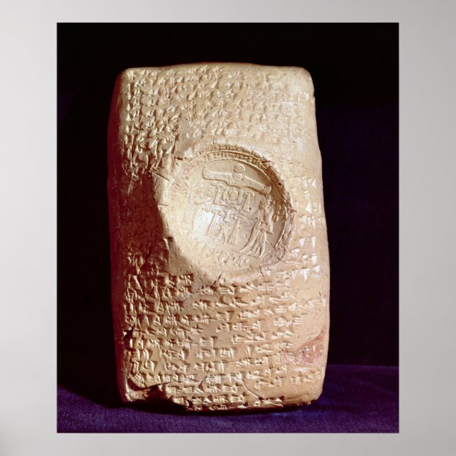 Tablet PC med cuneiform-inskrift Poster (Framsidan)