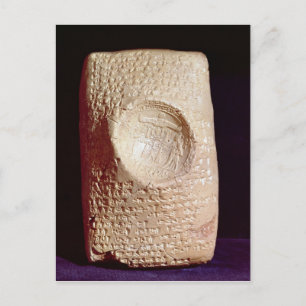 Tablet PC med cuneiform-inskrift Vykort