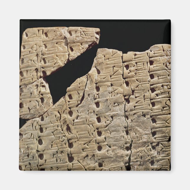 Tablet PC med cuneiform-skript, från Uruk Magnet (Framsidan)