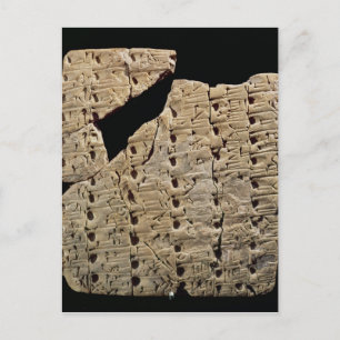 Tablet PC med cuneiform-skript, från Uruk Vykort