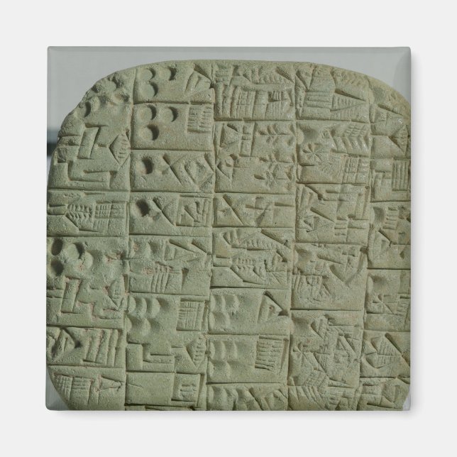 Tablet PC med cuneiform-skript Magnet (Framsidan)