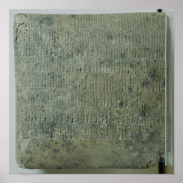 Tablet PC med cuneiform-skript Poster (Framsidan)