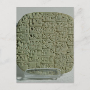 Tablet PC med cuneiform-skript Vykort