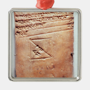 Tableten med kilskrift skrivar, c.1830-1530 BC Julgransprydnad Metall