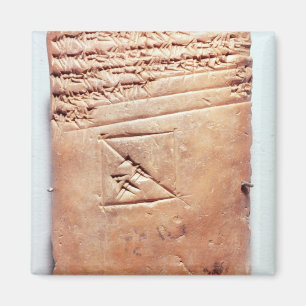 Tableten med kilskrift skrivar, c.1830-1530 BC Magnet