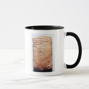 Tableten med kilskrift skrivar, c.1830-1530 BC Mugg