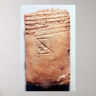 Tableten med kilskrift skrivar, c.1830-1530 BC Poster
