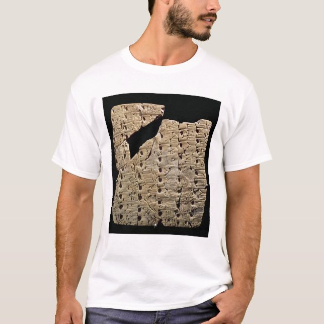 Tableten med kilskrift skrivar, från Uruk Tee Shirt (Framsida)