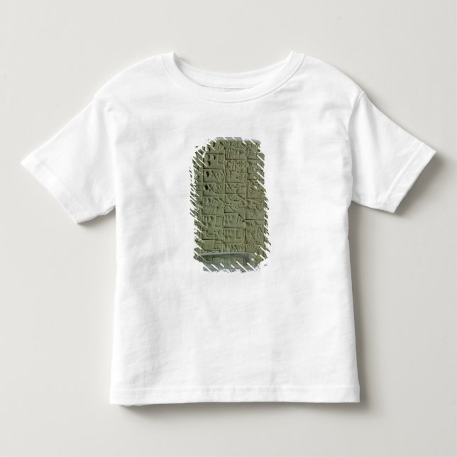 Tableten med kilskrift skrivar t shirt (Framsida)
