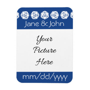 Tabletop-Chic i Blue Spara-the-Date Magnet