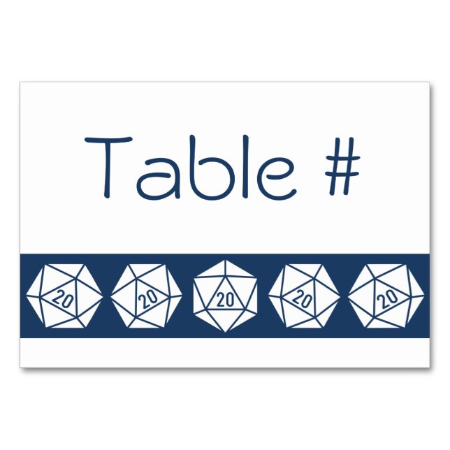 Tabletop-Chic i Bord-flottkort Bordsnummer (Framsidan)