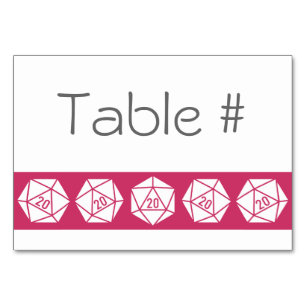 Tabletop-Chic i Bord-kortet Raspberry Bordsnummer