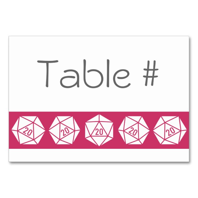 Tabletop-Chic i Bord-kortet Raspberry Bordsnummer (Framsidan)