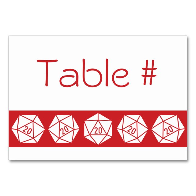 Tabletop-Chic i Cherry Bord Card Bordsnummer (Framsidan)